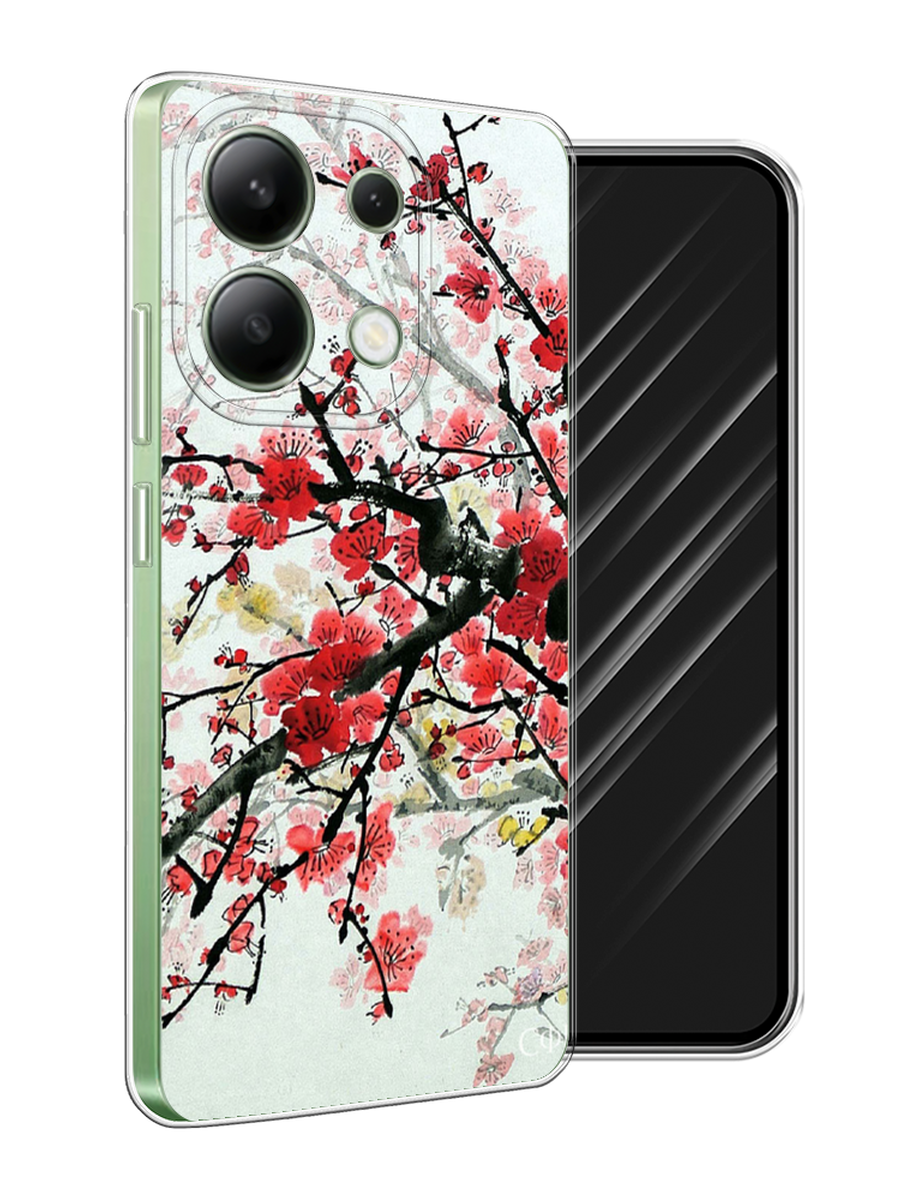 

Чехол Awog на Xiaomi Redmi Note 13 4G (Global) "Сакура", Розовый;черный, 321050-1