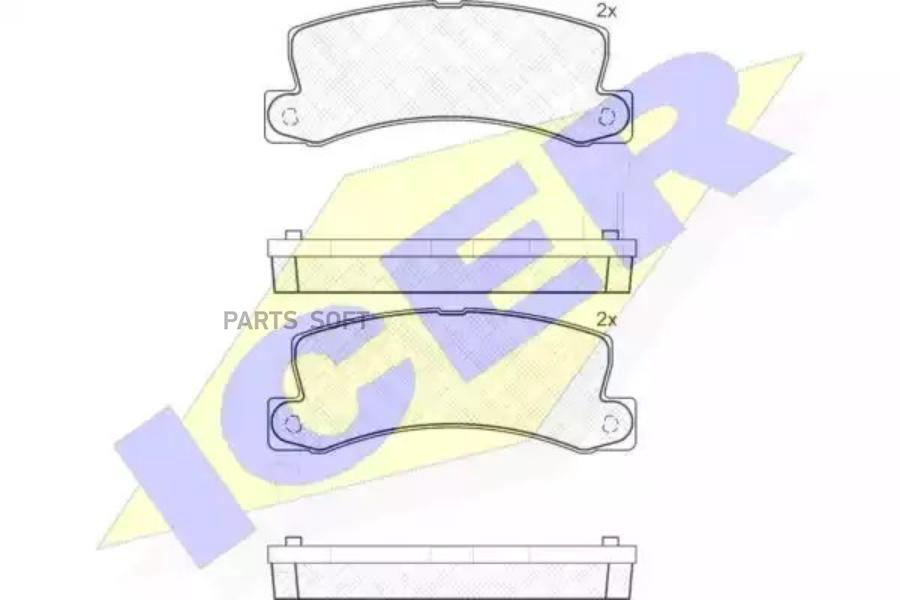 

Тормозные колодки ICER 180734