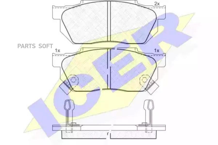 Тормозные колодки ICER 180494