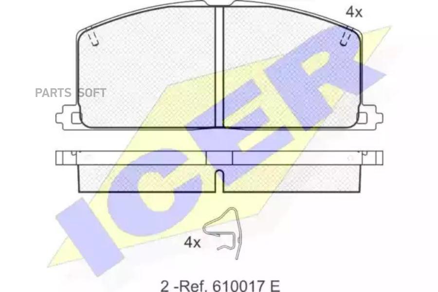 

Тормозные колодки ICER 180462