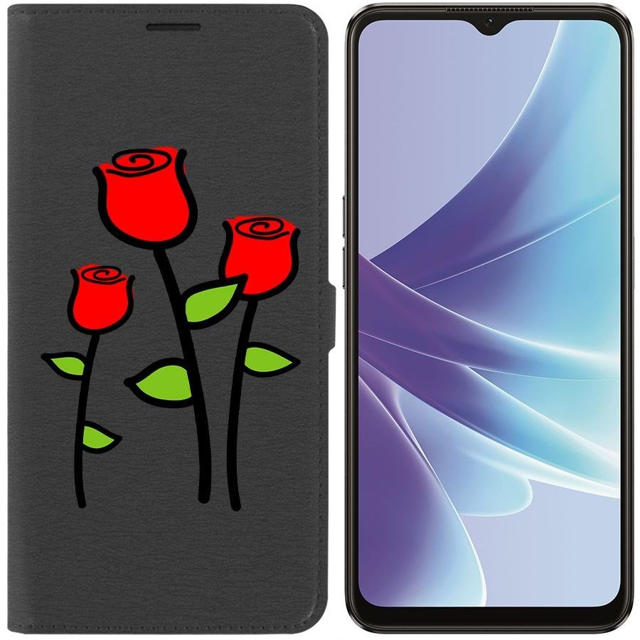 

Чехол-книжка Eco Book для Oppo A57s Розочки