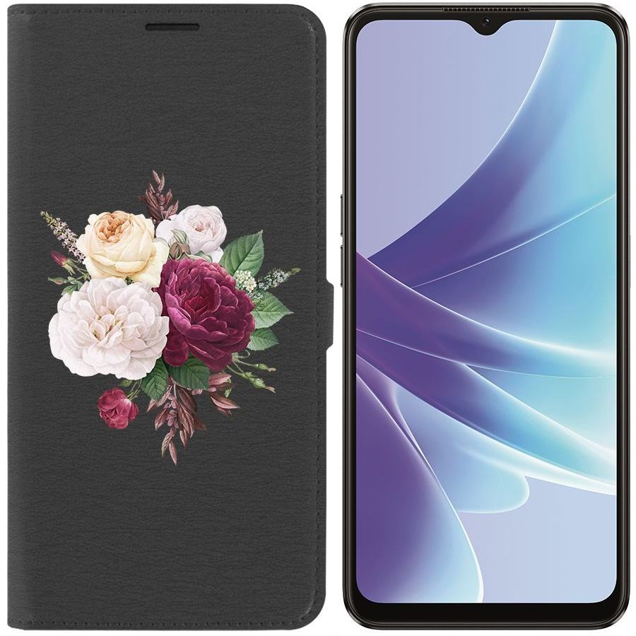 Чехол-книжка Eco Book для Oppo A57s Цветочная композиция
