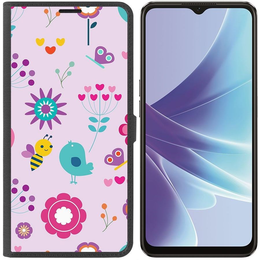 

Чехол-книжка Eco Book для Oppo A57s Цветочный паттерн 8