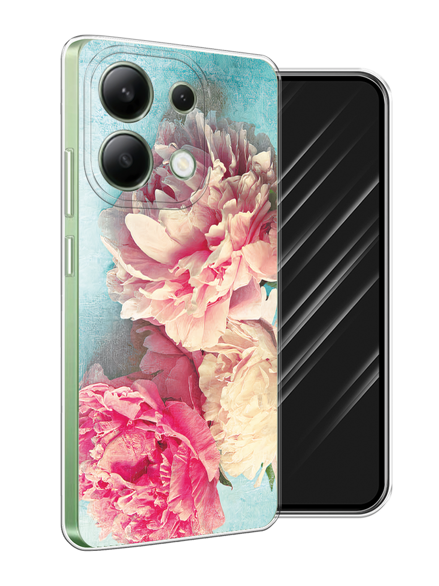 

Чехол Awog на Xiaomi Redmi Note 13 4G (Global) "Пионы new", Бирюзовый, 321050-1