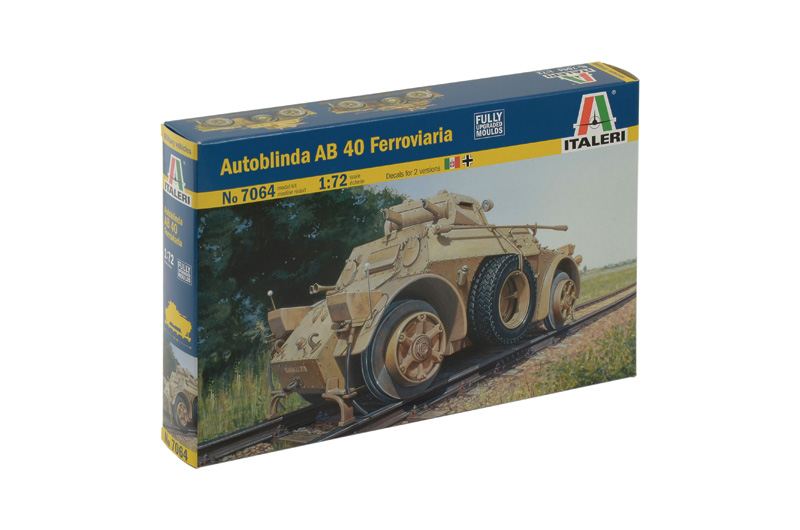 фото Сборная модель italeri 1/72 autoblinda ab 40 ferroviaria 7064