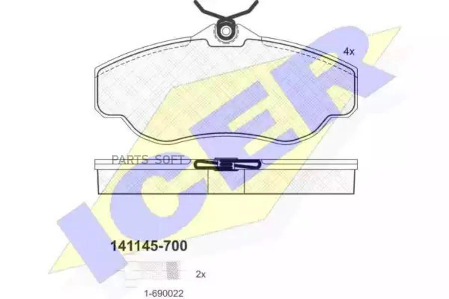 

Тормозные колодки ICER 141145700