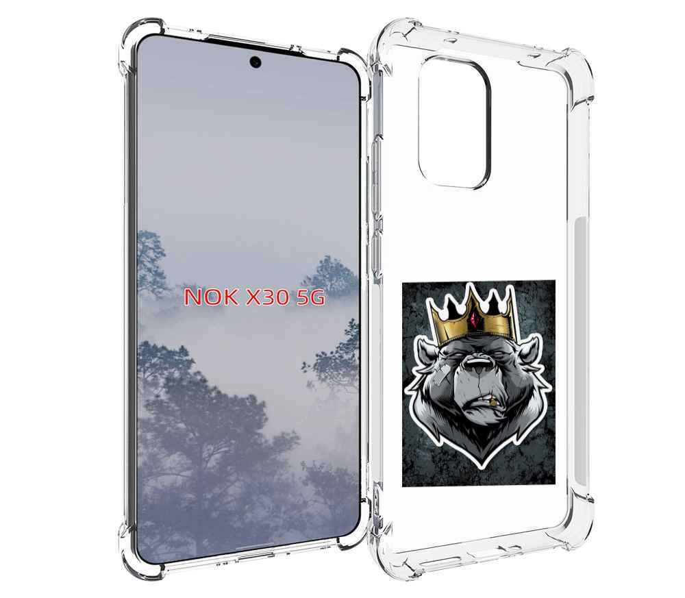 

Чехол MyPads медведь с короной для Nokia X30 5G, Tocco
