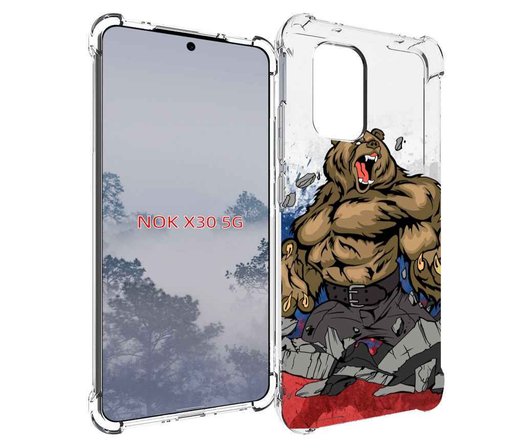 

Чехол MyPads медведь защитник родины для Nokia X30 5G, Tocco