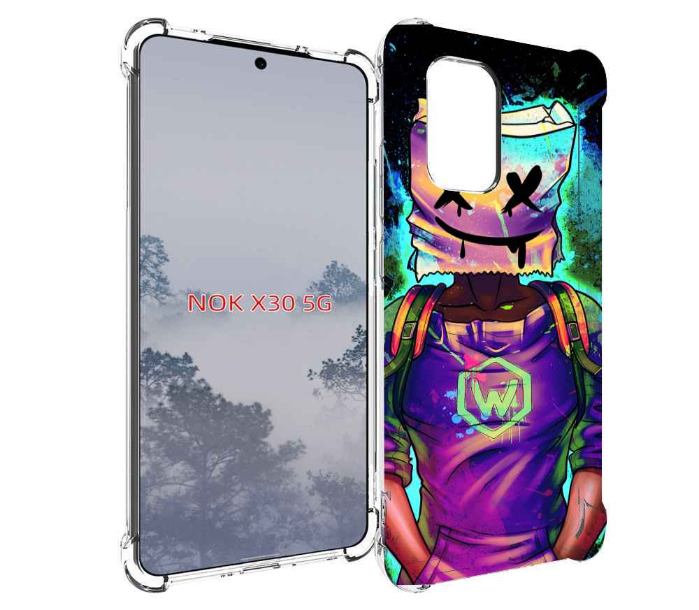 

Чехол MyPads маршмеллоу-глитч для Nokia X30 5G, Tocco
