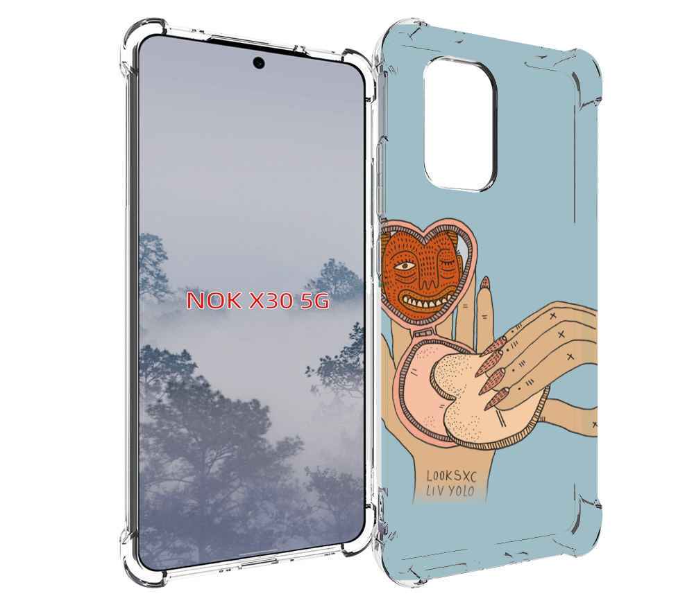 

Чехол MyPads макияж картинка женский для Nokia X30 5G, Tocco