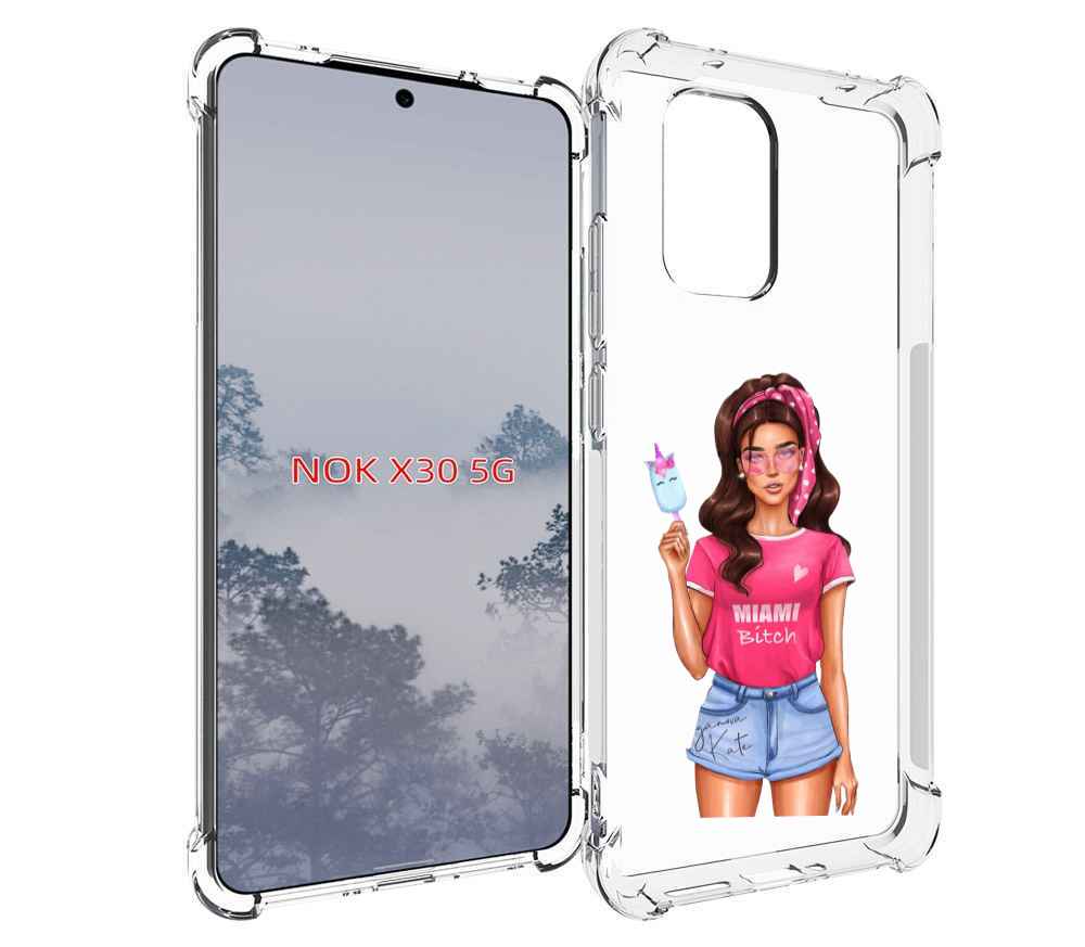 

Чехол MyPads майами-битч женский для Nokia X30 5G, Tocco