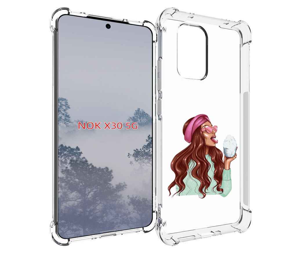 

Чехол MyPads любительница-снега женский для Nokia X30 5G, Tocco