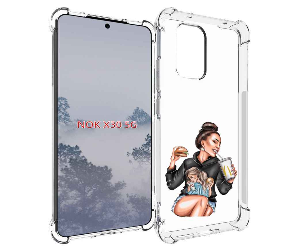 

Чехол MyPads любительница-макдональдс женский для Nokia X30 5G, Tocco