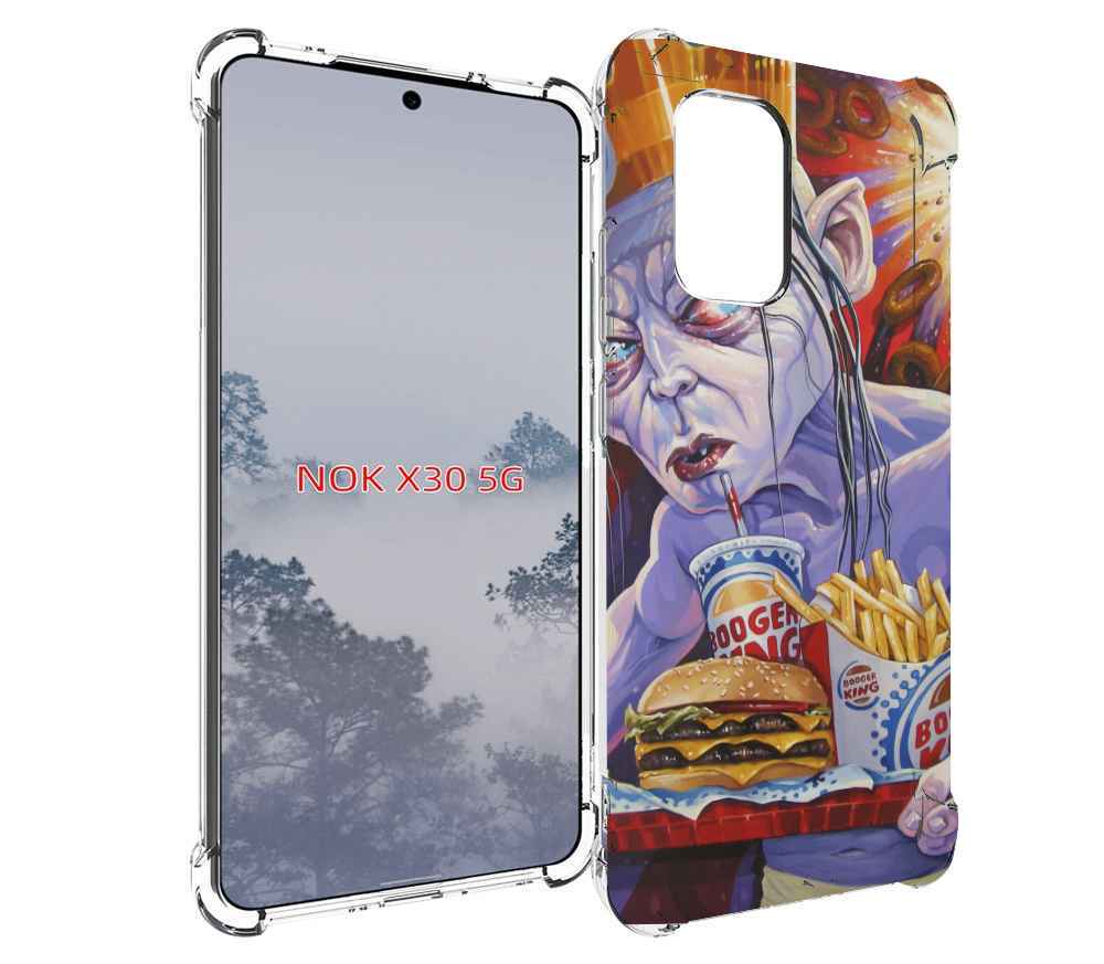 

Чехол MyPads любитель бургер кинга для Nokia X30 5G, Tocco