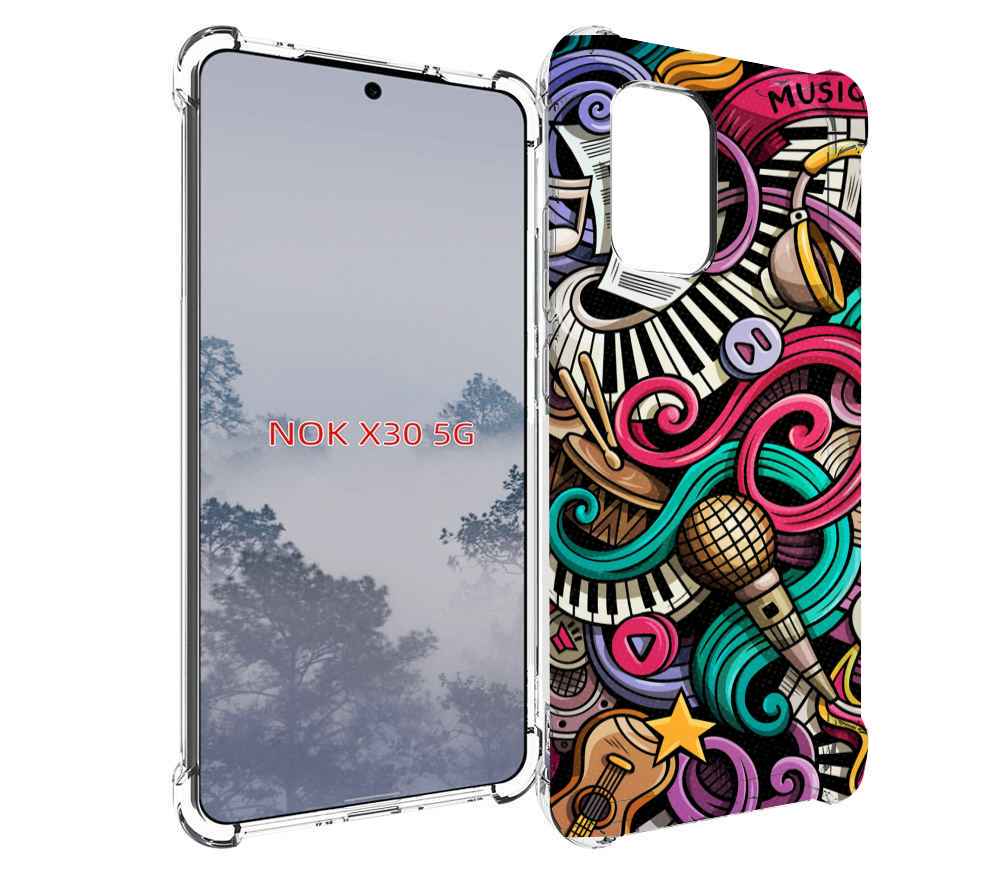 

Чехол MyPads любимая-музыка для Nokia X30 5G, Tocco
