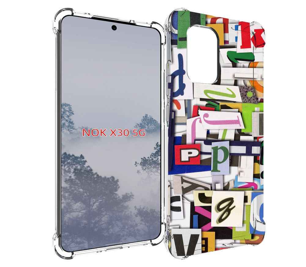 

Чехол MyPads ломанные-буквы для Nokia X30 5G, Tocco