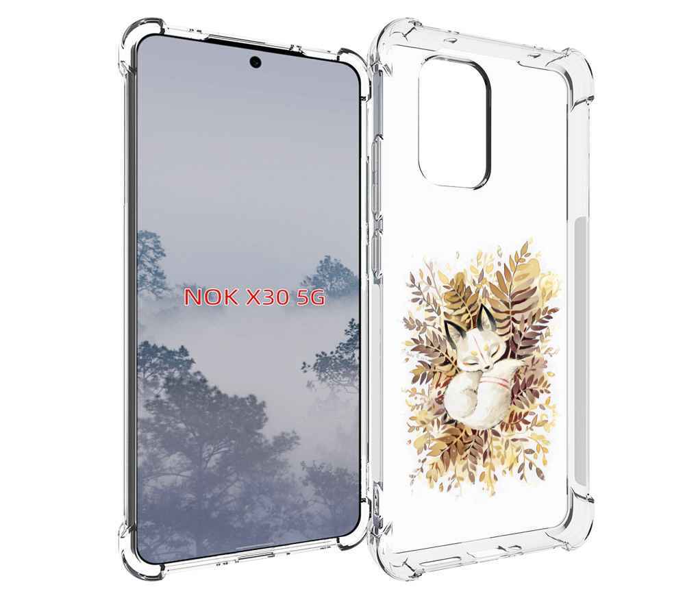 

Чехол MyPads лисенок в траве для Nokia X30 5G, Tocco