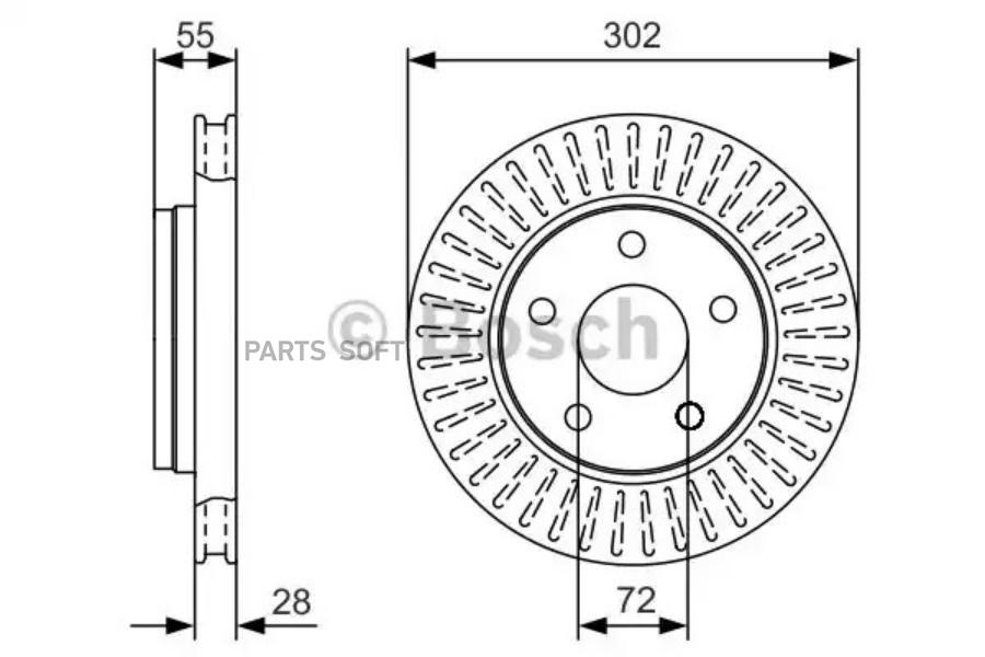 

Тормозной диск Bosch комплект 1 шт. 0986479C38