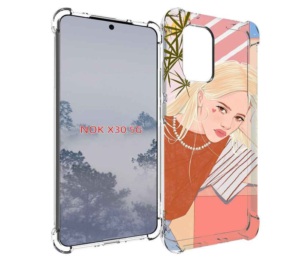 

Чехол MyPads летняя-девочка женский для Nokia X30 5G, Tocco