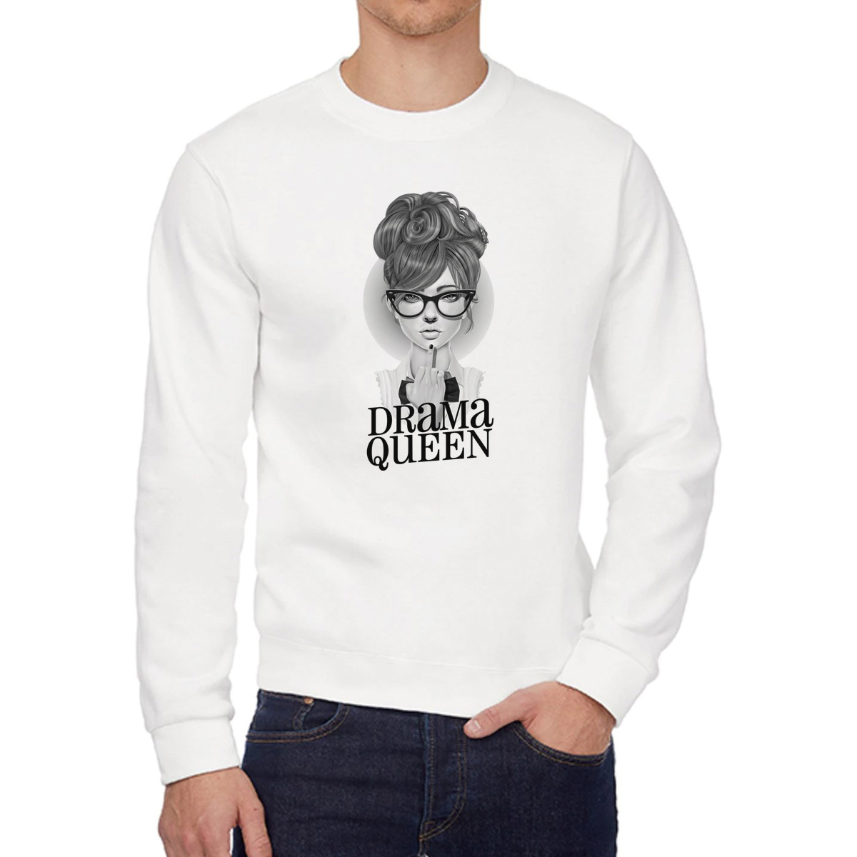 

Свитшот унисекс CoolPodarok W02578 белый 58 RU, 58W02578