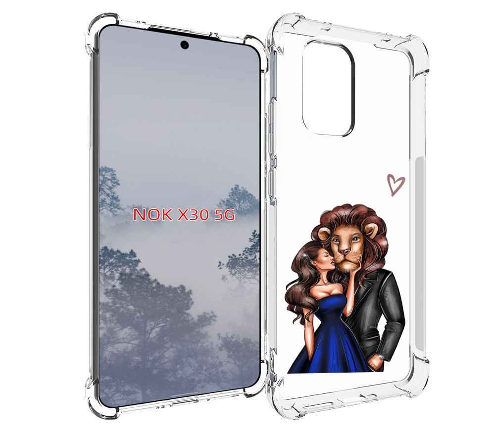 

Чехол MyPads лев-в-смокинге для Nokia X30 5G, Tocco