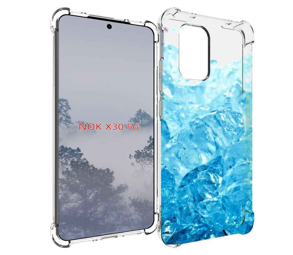 

Чехол MyPads кусочки-льда для Nokia X30 5G, Tocco