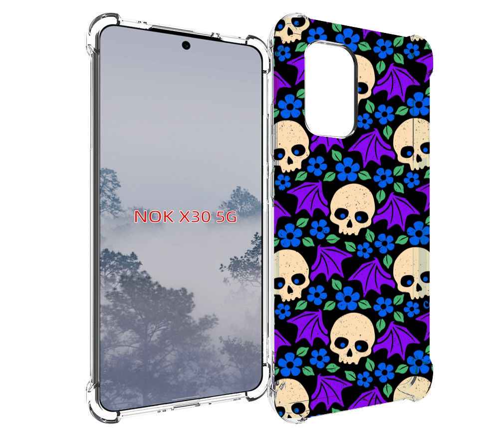 

Чехол MyPads крылатые черепа для Nokia X30 5G, Tocco