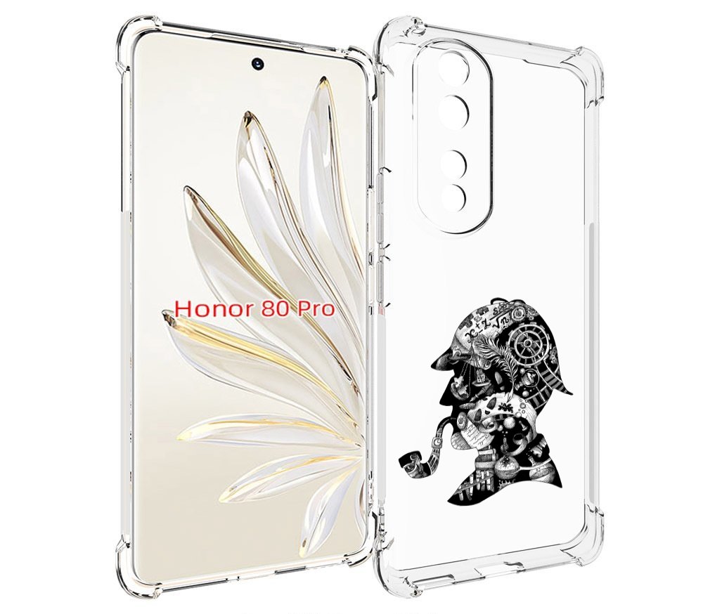 

Чехол MyPads мужчина с трубкой абстракция для Honor 80 Pro, Прозрачный, Tocco