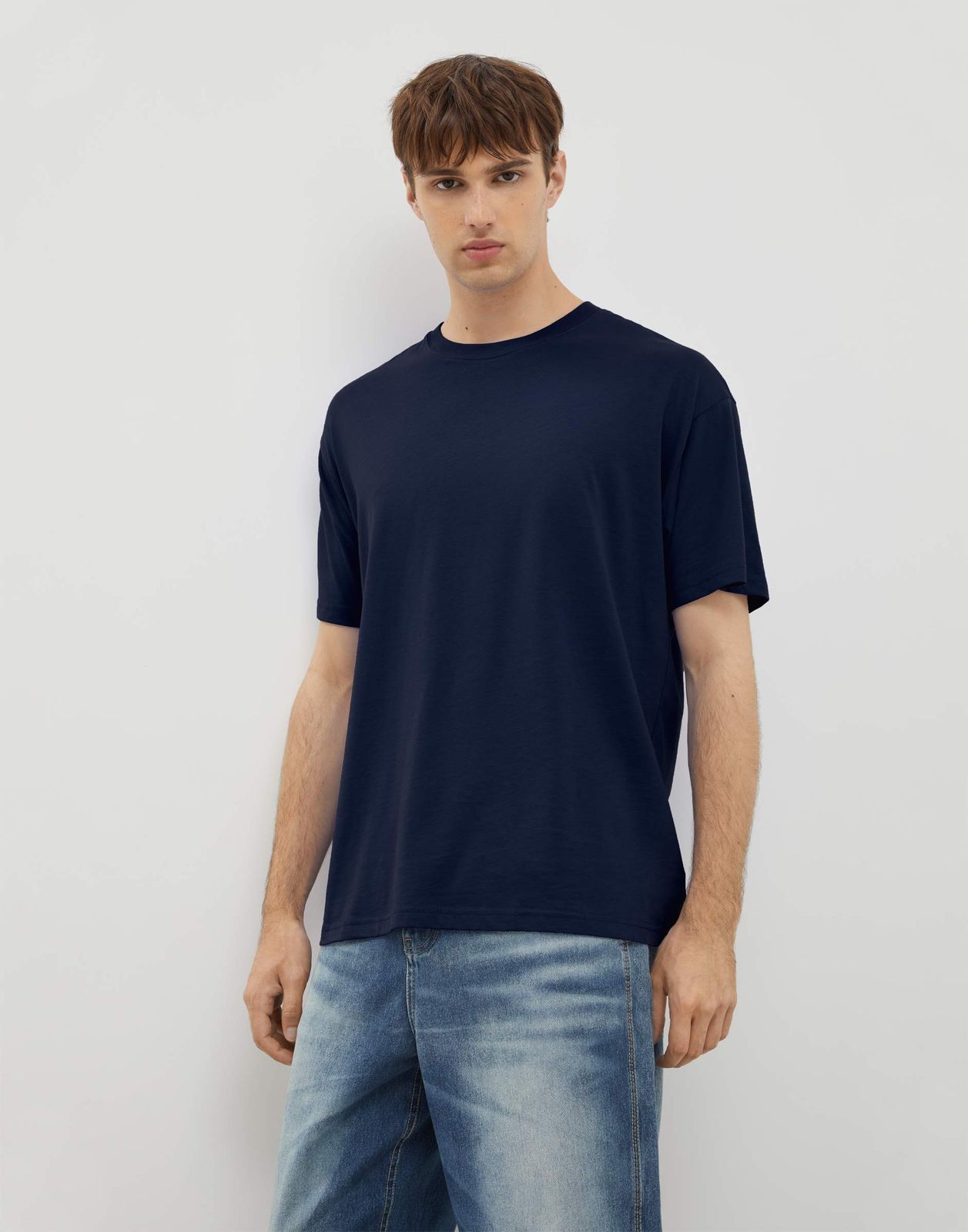 

Футболка мужская Gloria Jeans BKT016160 темно-синий S/182, BKT016160