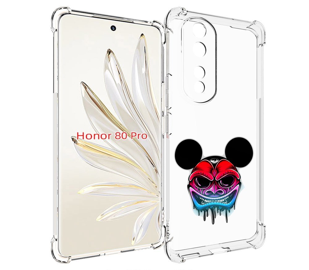 

Чехол MyPads микки в маске для Honor 80 Pro, Прозрачный, Tocco