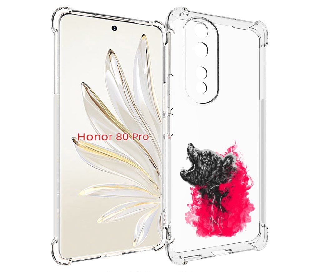 

Чехол MyPads медведь в дымке для Honor 80 Pro, Прозрачный, Tocco