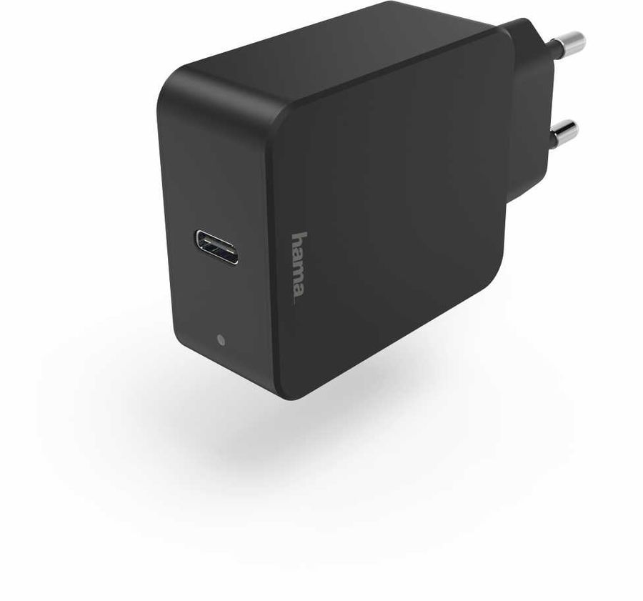 фото Сетевое зарядное устройство hama h-183284, 1xusb type-c, 3 a, black