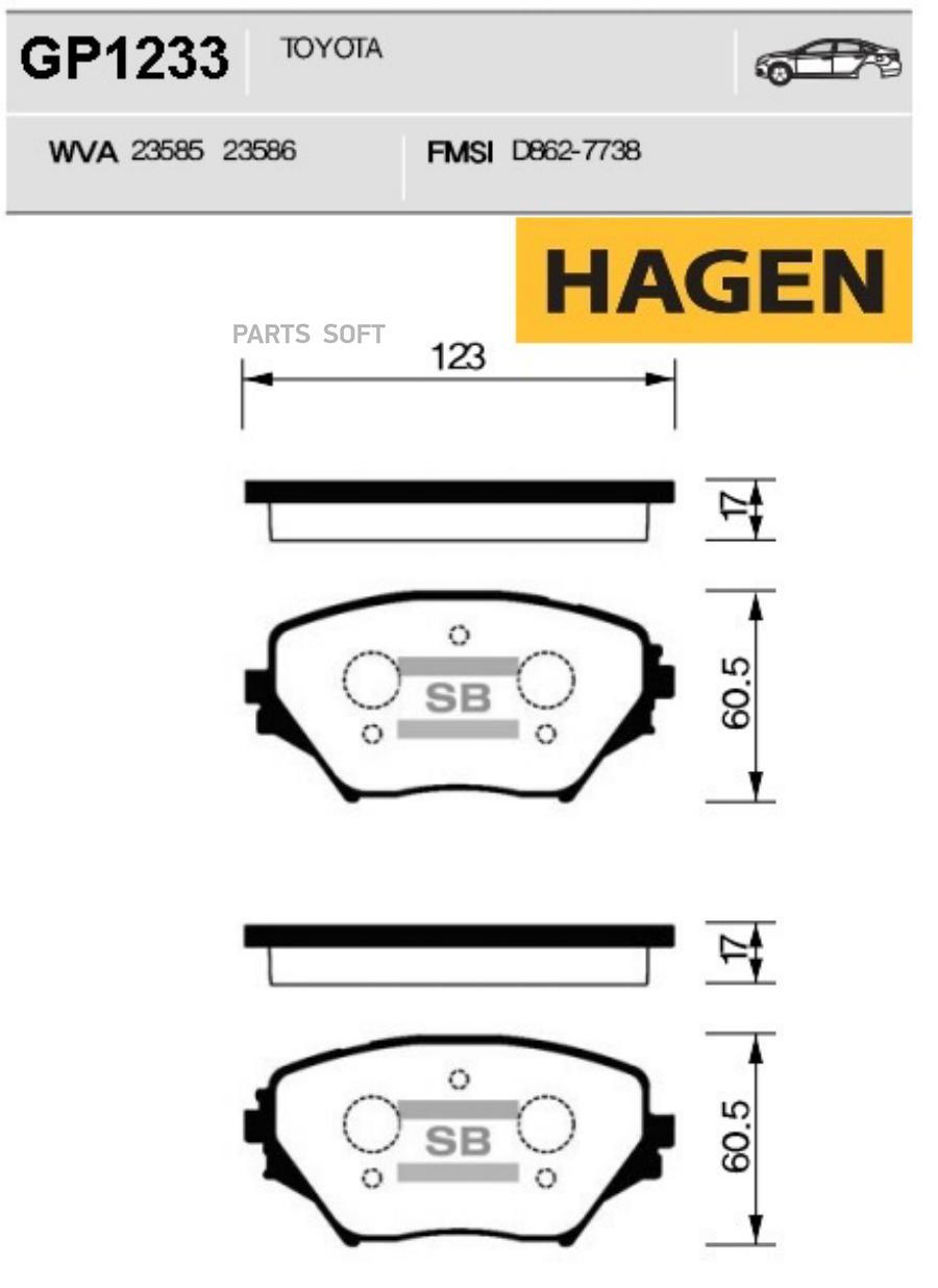 

Тормозные колодки Sangsin brake GP1233