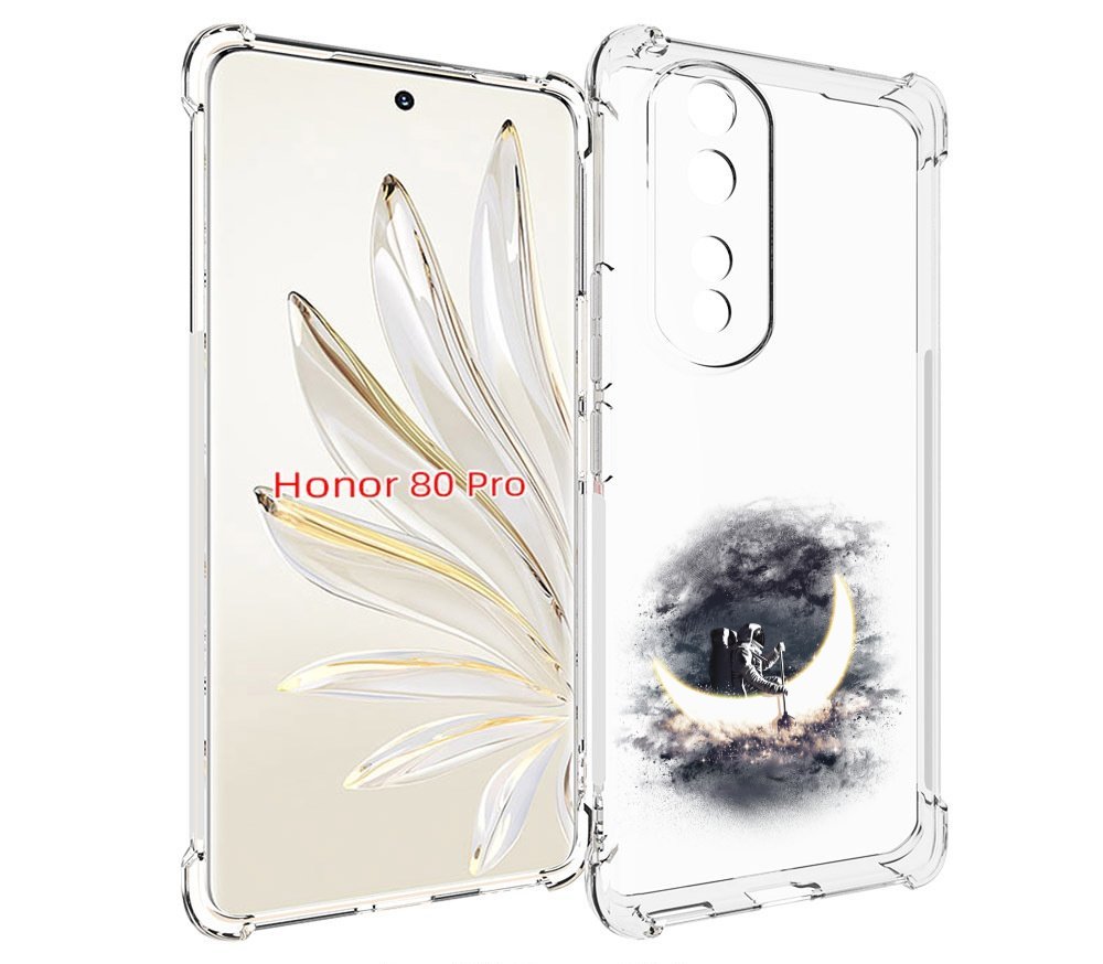 

Чехол MyPads лунный путешественник для Honor 80 Pro, Прозрачный, Tocco