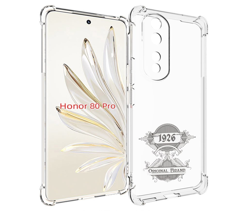 

Чехол MyPads логотип черно белый для Honor 80 Pro, Прозрачный, Tocco