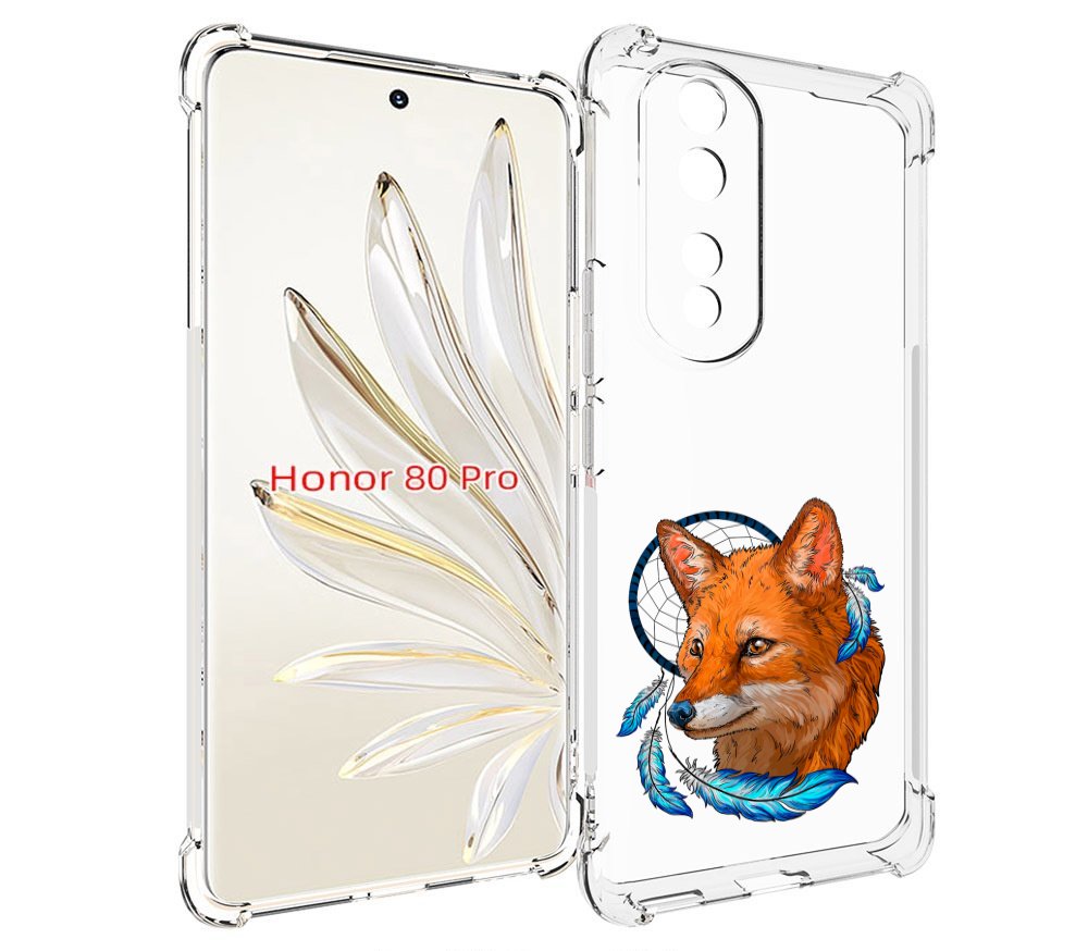 

Чехол MyPads лиса и ловец снов для Honor 80 Pro, Прозрачный, Tocco