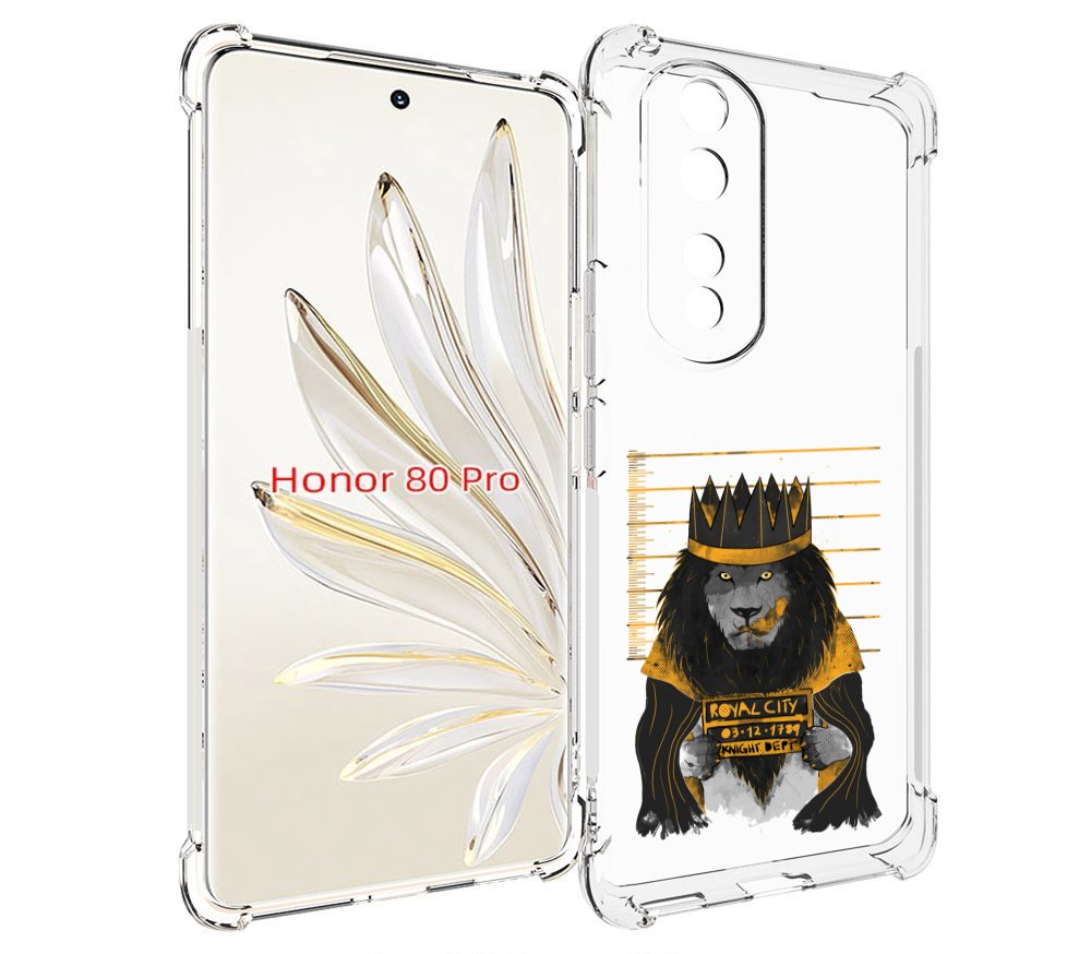 

Чехол MyPads лев в законе для Honor 80 Pro, Прозрачный, Tocco