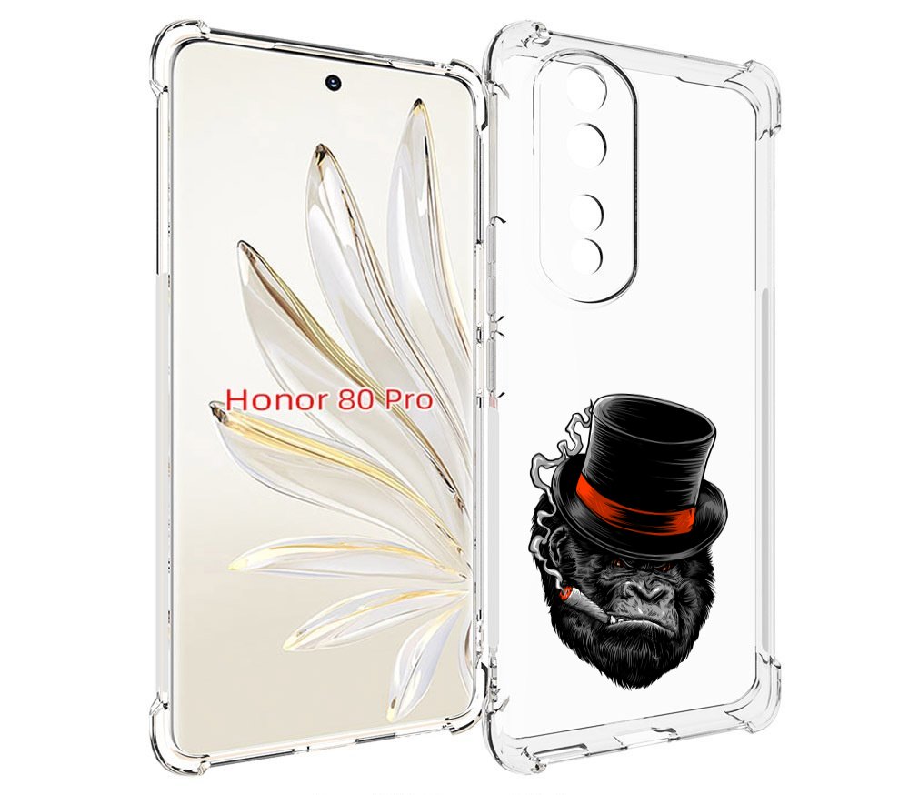 

Чехол MyPads дизайнерская горилла для Honor 80 Pro, Прозрачный, Tocco