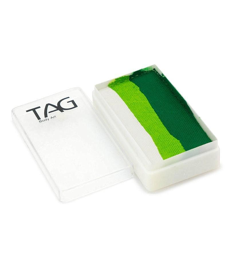 Профессиональный гипоаллергенный аквагрим сплит-кейк TAG белые листья, 30г, 3 цвета
