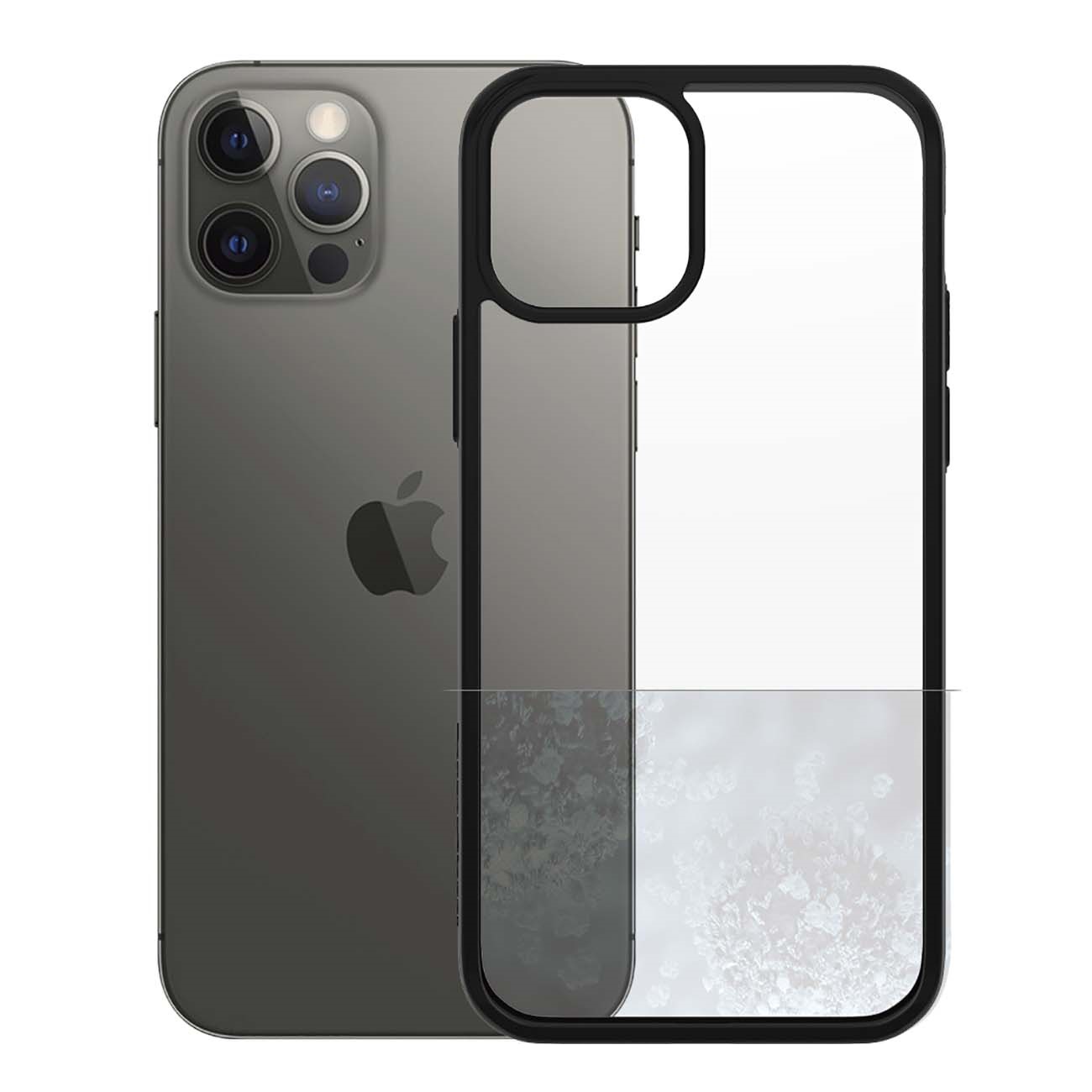 фото Чехол panzerglass 252 clearcase для iphone 12/12 pro с черной рамкой ab