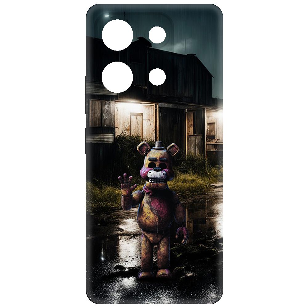 

Чехол-накладка Krutoff Soft Case ФНАФ - Фредди под дождем для INFINIX Note 30i черный