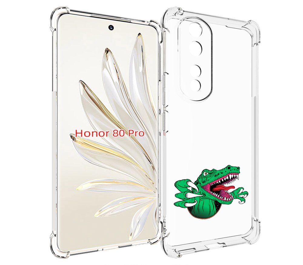 

Чехол MyPads крокодил для Honor 80 Pro, Прозрачный, Tocco