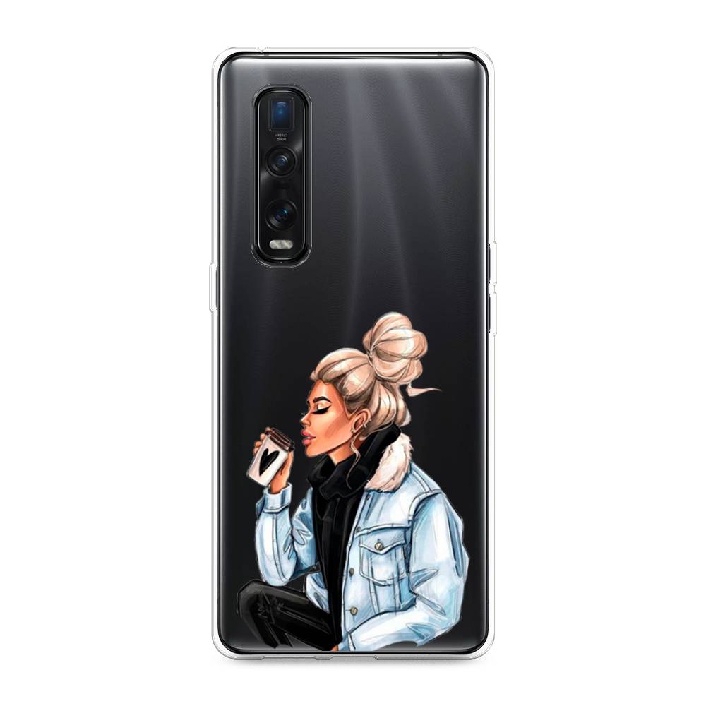 

Чехол Awog на Oppo Find X2 Pro "Cute girl", Разноцветный, 253350-7