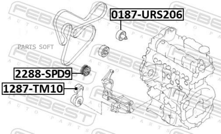 

FEBEST 2288-SPD9 Ролик обводной