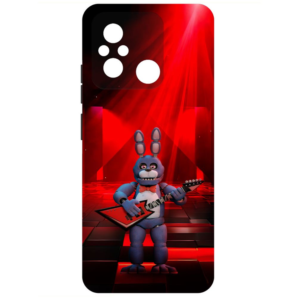 

Чехол-накладка Krutoff Soft Case ФНАФ - Бонни с гитарой для Xiaomi Redmi 12C черный