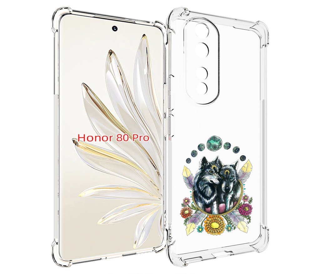 

Чехол MyPads красивые волки абстракция для Honor 80 Pro, Прозрачный, Tocco