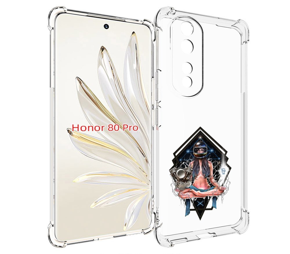 

Чехол MyPads красивая девушка в шлеме для Honor 80 Pro, Прозрачный, Tocco