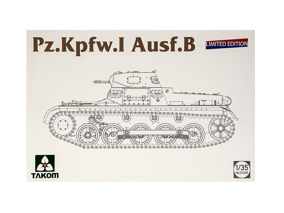 

Сборная модель Takom Немецкий лёгкий танк Pz Kpfw I Ausf B Limited Edition 2145B, Pz.Kpfw.I Ausf.B