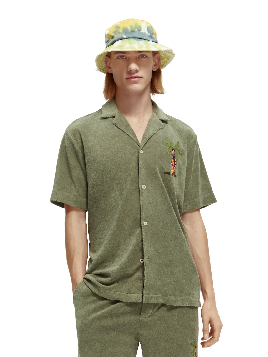 

Рубашка мужская Scotch & Soda 171642/0115 хаки L, 171642/0115