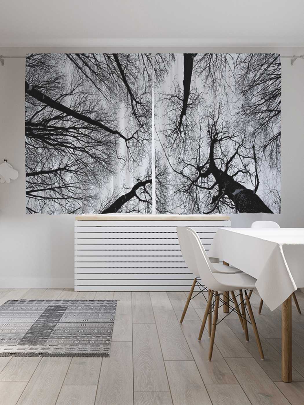 

Шторы JoyArty с фотопечатью "Грустные леса" из сатена, 290х180 см, Грустные леса